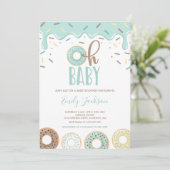 Invitation à la Baby Shower Donut Oh Bébé Donut Sh (Debout devant)