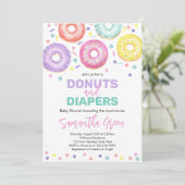 Invitation à la Baby Shower Donuts et Couches (Debout devant)