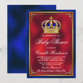 Invitation à la Baby Shower du Bébé Royal (Devant / Derrière)