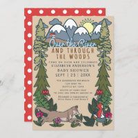 Invitation à la Baby Shower du Petit Chaperon Roug