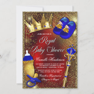 Invitation à la baby shower du prince royal