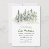 Invitation à la Baby Shower en Forêt de Bois  (Devant)