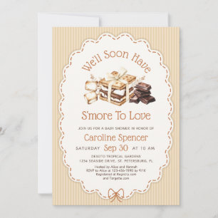 Invitation à la Baby Shower : Feu de camp et S'mor