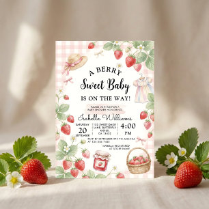 Invitation à la baby shower Fille Premier Fruit Su