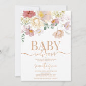 Invitation à la baby shower Fleur de bébé (Devant)