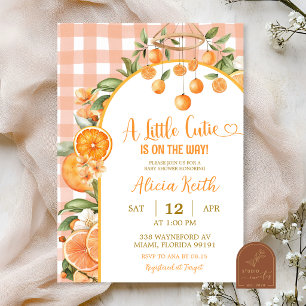 Invitation à la baby shower Fruits de Citron d'Été