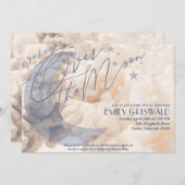 Invitation à la Baby Shower Garçon Pleine Lune (Devant / Derrière)