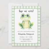 Invitation à la baby shower Grenouille Bébé (Devant)