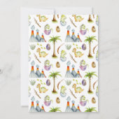 Invitation à la baby shower Hatching Soon roar (Dos)