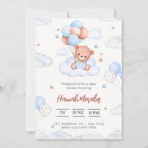 Invitation à la baby shower Hello Baby   Cieux Ble