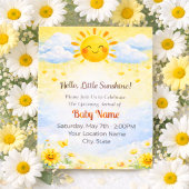 Invitation à la Baby Shower Hello Little Sunshine
