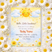 Invitation à la Baby Shower Hello Little Sunshine