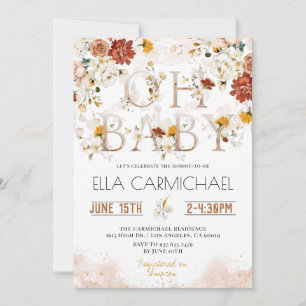 Invitation à la Baby Shower Jardin Oh Bébé