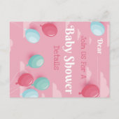 Invitation à la baby shower lama (Dos)