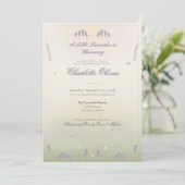 Invitation à la Baby Shower Lavender Fields (Debout devant)