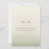 Invitation à la Baby Shower Lavender Fields (Dos)