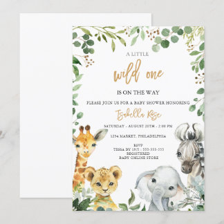 Invitation à la baby shower Le Sauvageon est en ro