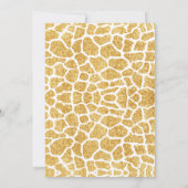 Invitation à la baby shower lionceau jaune or marr (Dos)