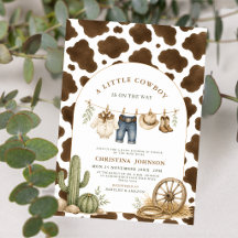 Invitation à la Baby Shower Little Cowboy | Impres