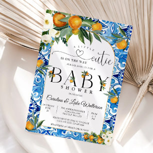 Invitation à la Baby Shower Little Cutie Citrus