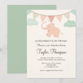 Invitation à la baby shower Little Peanut (Devant / Derrière)