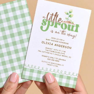 Invitation à la baby shower Little Sprout