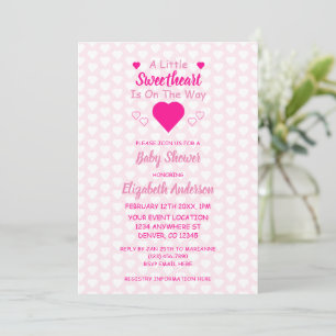 Invitation à la baby shower Little Sweetheart