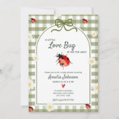 Invitation à la baby shower Love Bug (Devant)