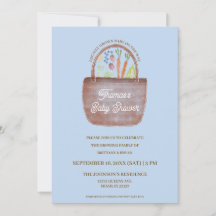 Invitation à la baby shower Marché de fermiers pou