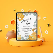 Invitation à la baby shower Mommy to Bee