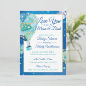 Invitation à la Baby Shower Montgolfière Étoiles d (Debout devant)