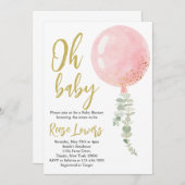 Invitation à la Baby Shower Oh Baby (Devant / Derrière)