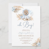 Invitation à la baby shower Oh Boy (Devant)