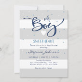 Invitation à la baby shower Oh Boy (Devant)