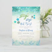 Invitation à la baby shower Oh Boy (Debout devant)