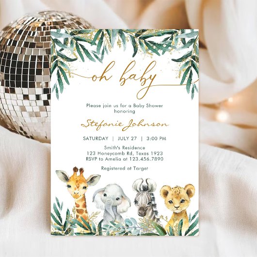 Invitation à la baby shower Oh Boy