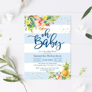 Invitation à la baby shower Oh Boy
