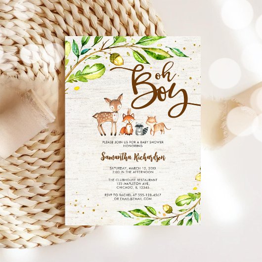 Invitation à la baby shower Oh Boy