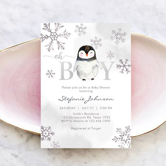 Invitation à la baby shower Oh Boy