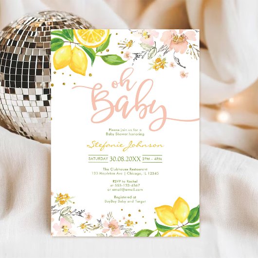 Invitation à la baby shower Oh Boy