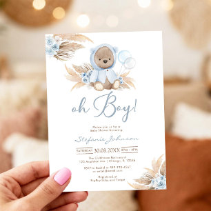Invitation à la baby shower Oh Boy