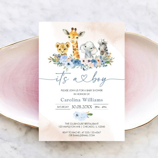 Invitation à la baby shower Oh Boy
