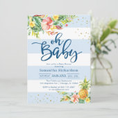 Invitation à la baby shower Oh Boy (Debout devant)