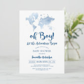 Invitation à la baby shower Oh Boy (Debout devant)