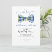 Invitation à la baby shower Oh Boy Bow Tie (Debout devant)