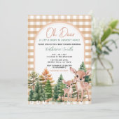 Invitation à la baby shower Oh Deer (Debout devant)