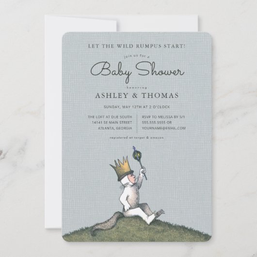 Invitation à la Baby Shower "Où sont les monstres (Devant)