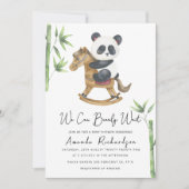 Invitation à la baby shower Ours Panda (Devant)