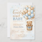 Invitation à la Baby Shower Ourson (Devant)