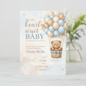 Invitation à la Baby Shower Ourson (Debout devant)